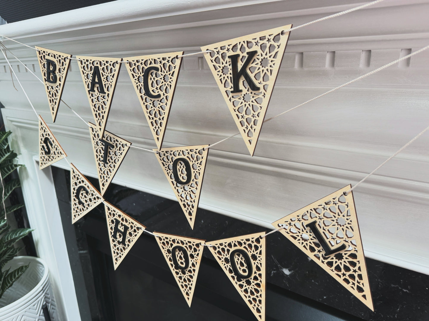 Back To School Wooden Banner