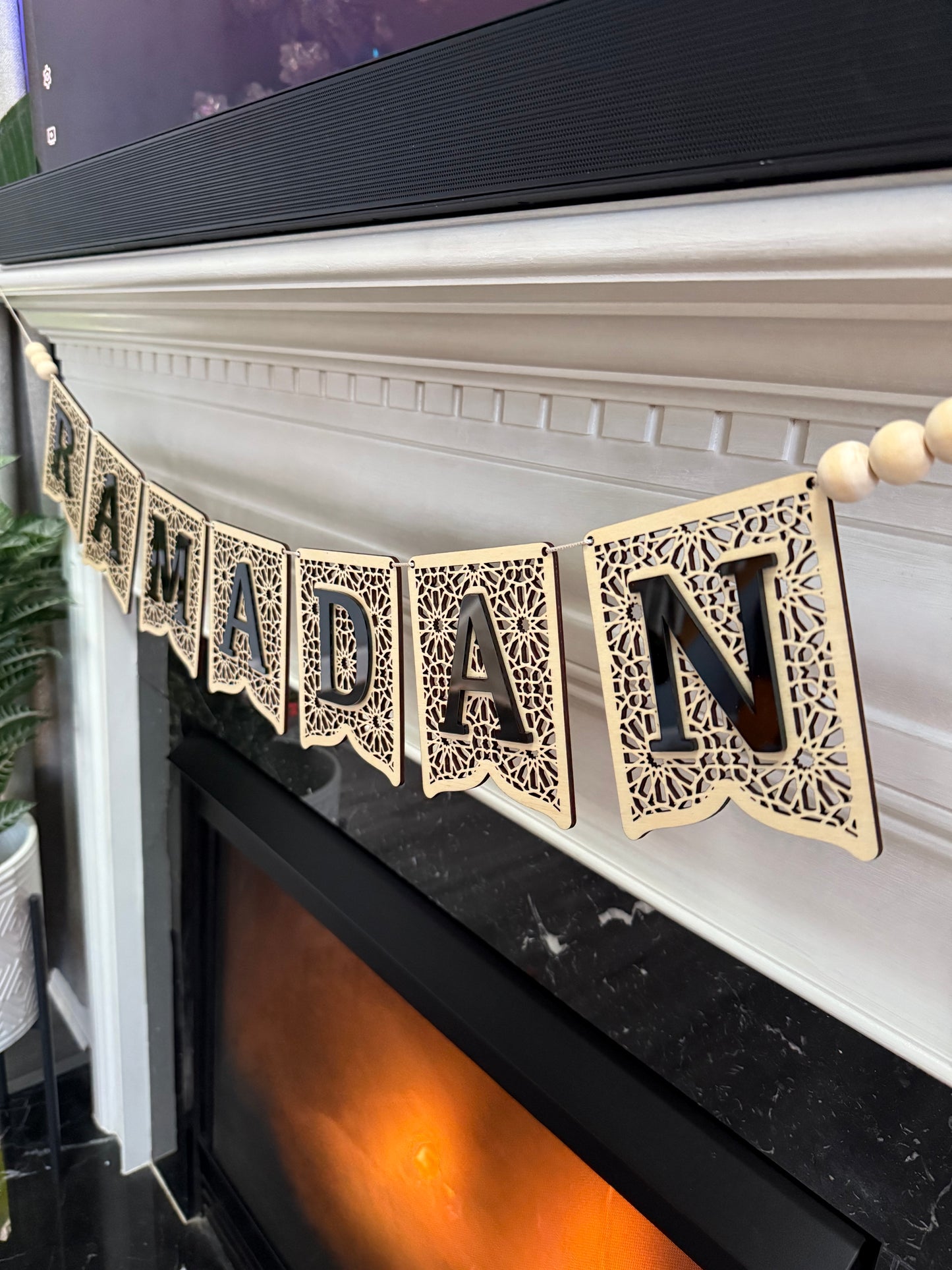 New 2025 Design - Ramadan Wooden Banner