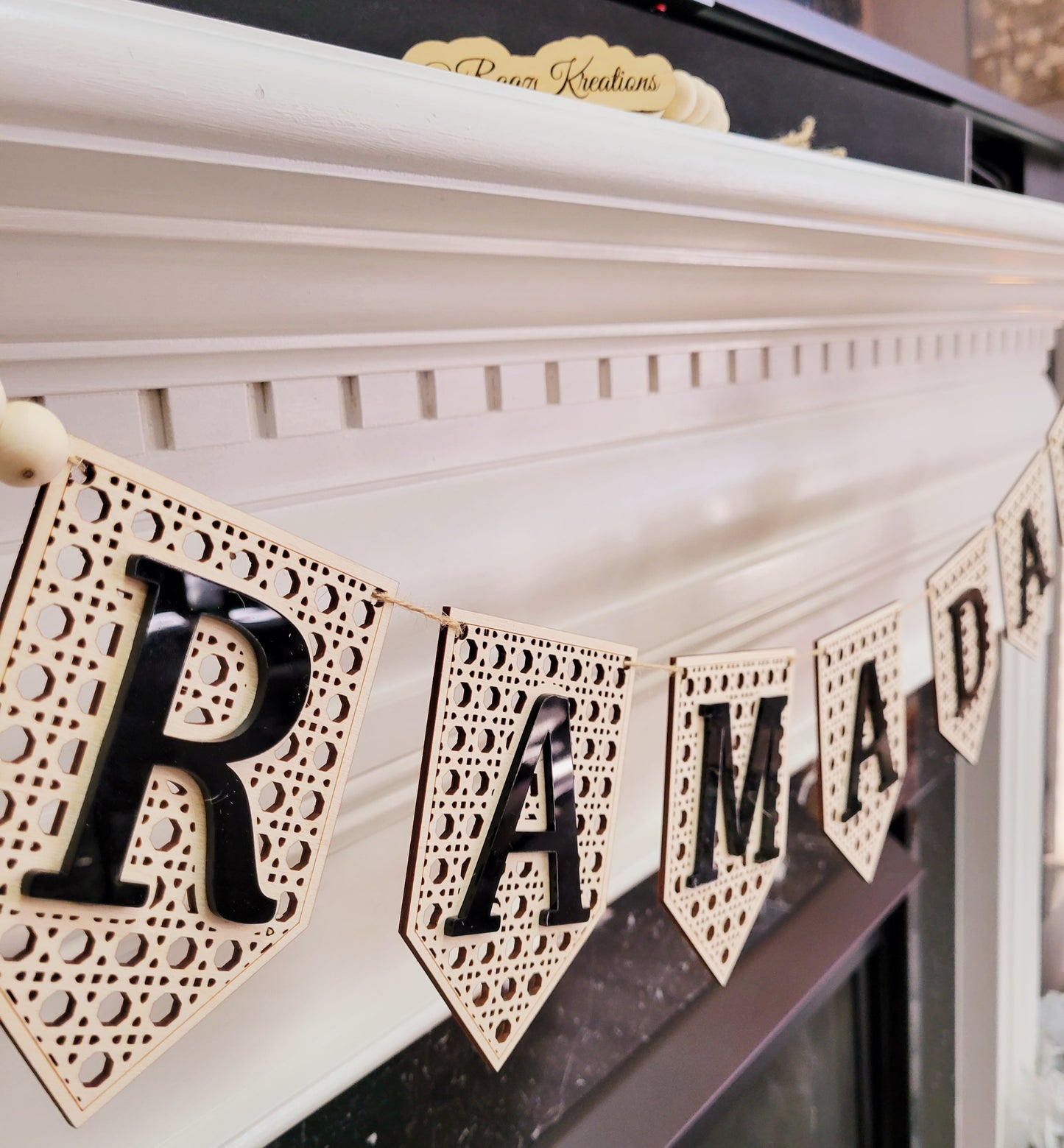 Rattan Ramadan Wooden Banner