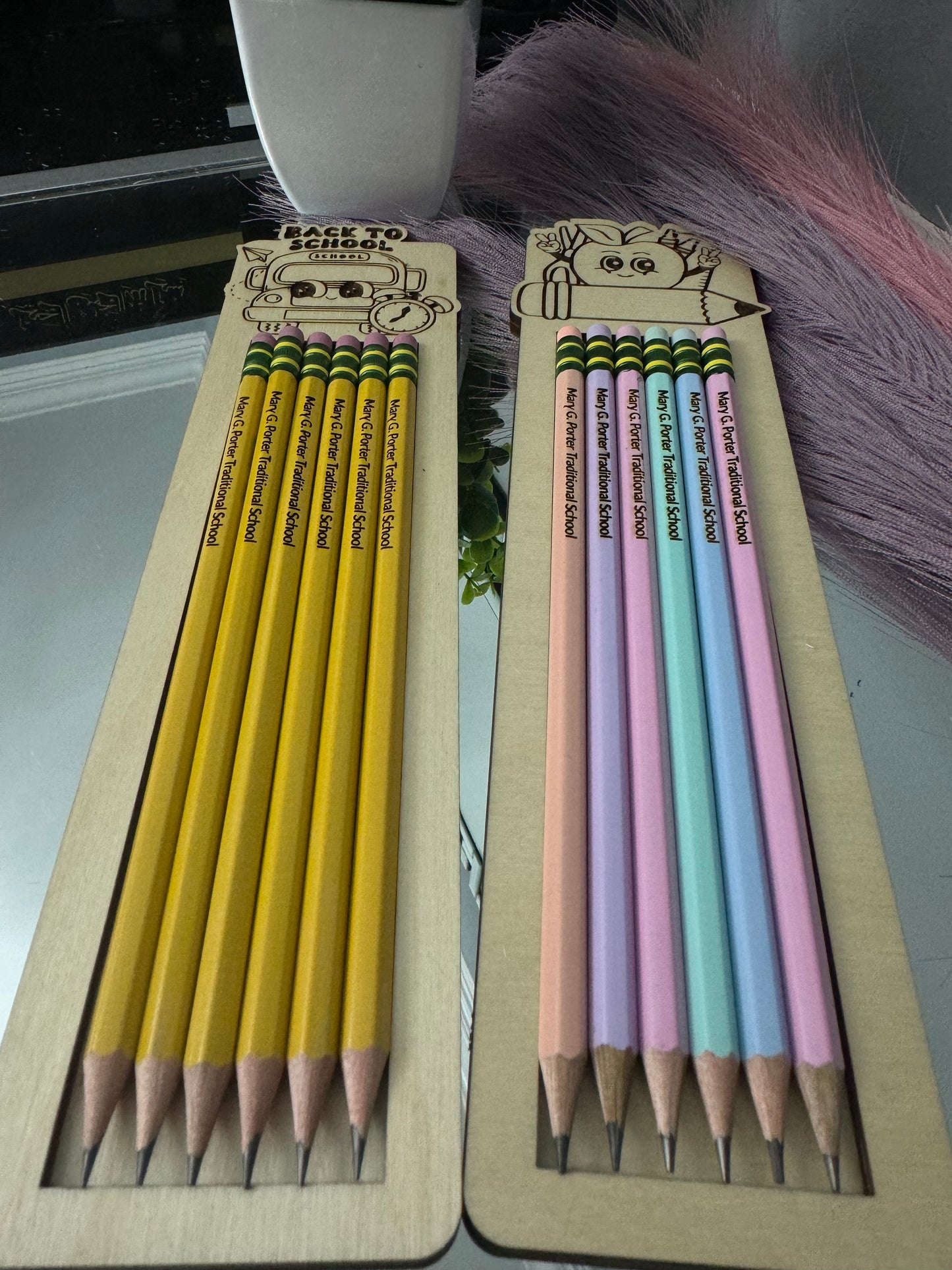 Personalized Ticonderoga engraved pencils