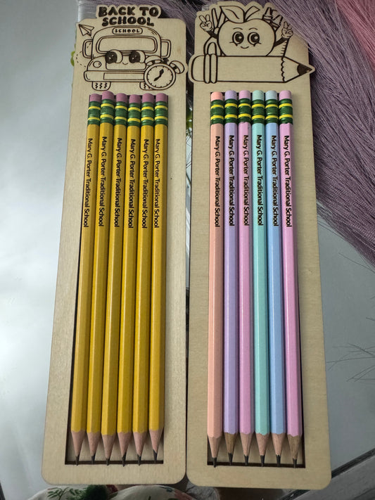 Personalized Ticonderoga engraved pencils